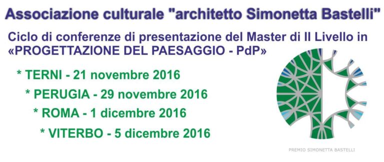 master architettura del paesaggio